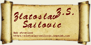 Zlatoslav Sailović vizit kartica
